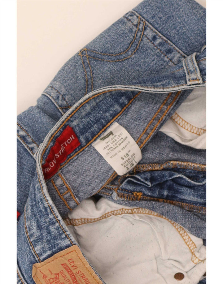 Levi's Jeans 518 Super Low Bootcut para mujer, talla 3, pequeña, W28 L32, algodón azul