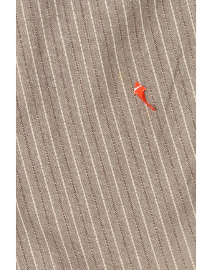 DOCKERS Pantalones capri para mujer US 10 Large W30 L22 Algodón a rayas grises