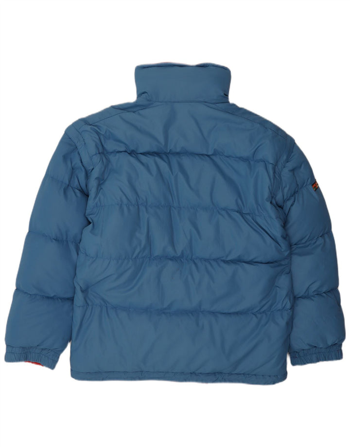 VINTAGE Chaqueta acolchada reversible de ajuste holgado para hombre Reino Unido 38 Rojo medio