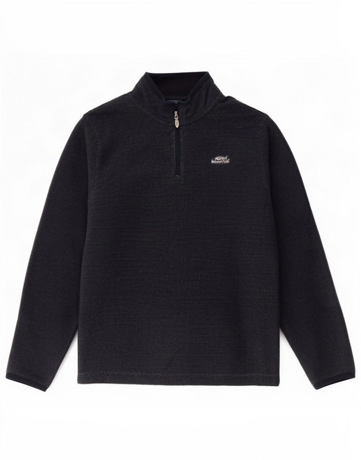 Weird Fish Sudadera con cuello y cremallera para hombre Jersey XL Azul marino Poliéster
