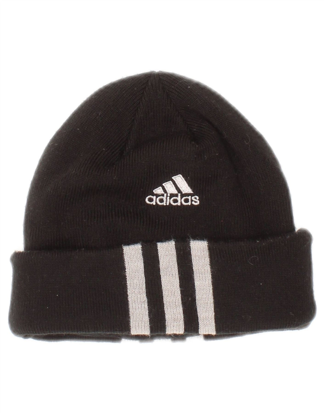 Adidas Boys Beanie Hat Talla única Negro Rayas Poliéster