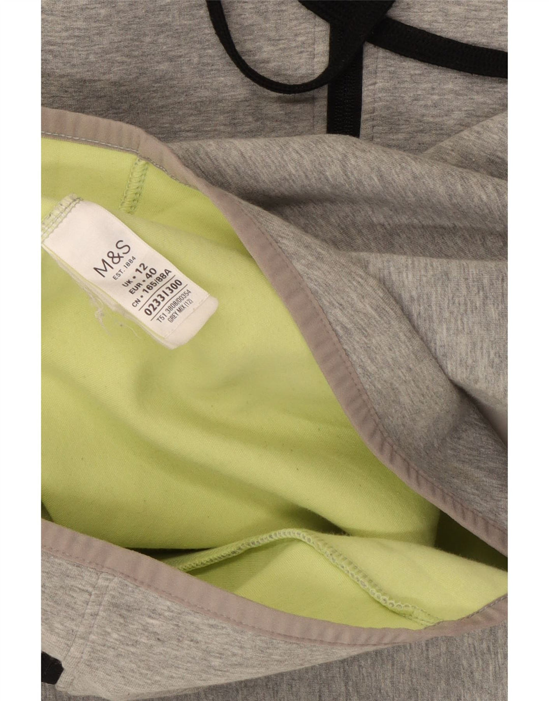 Marks & Spencer Suéter con capucha y cremallera para mujer Reino Unido 12 Algodón gris medio