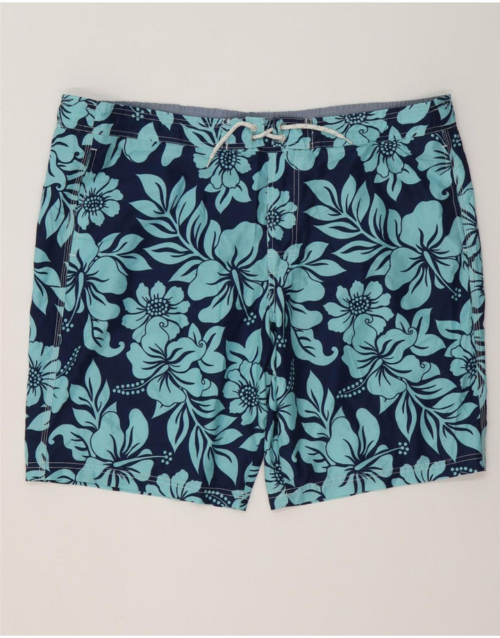 MARKS & SPENCER Bañador para hombre 2XL Poliéster floral azul marino