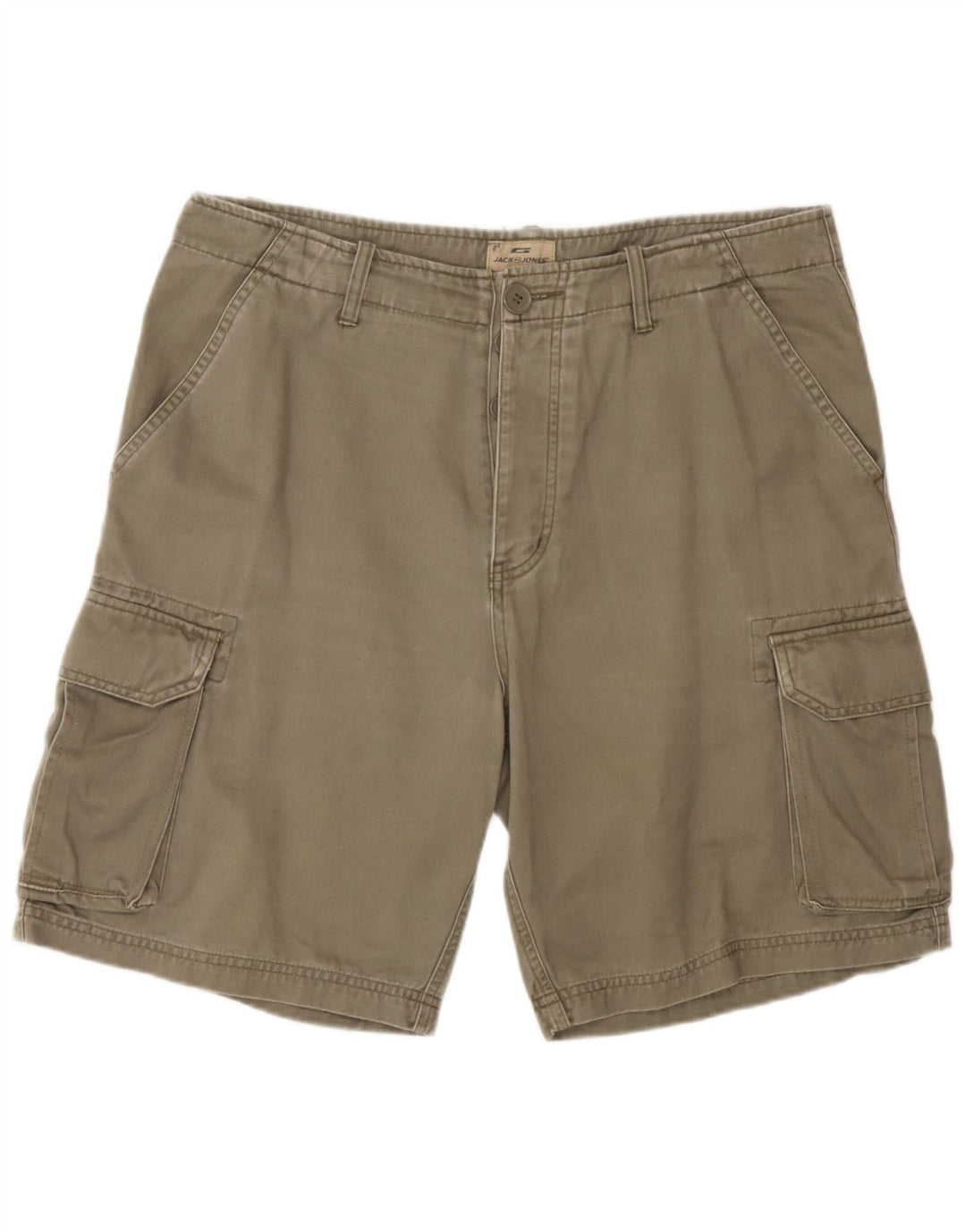 Jack & Jones Mens Cargo Shorts Large W34 Algodón Caqui