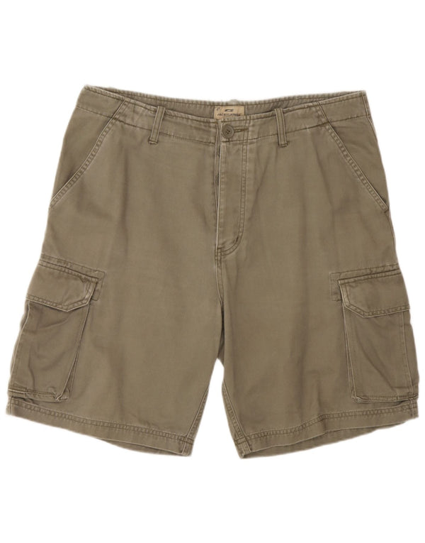 Jack & Jones Mens Cargo Shorts Large W34 Algodón Caqui