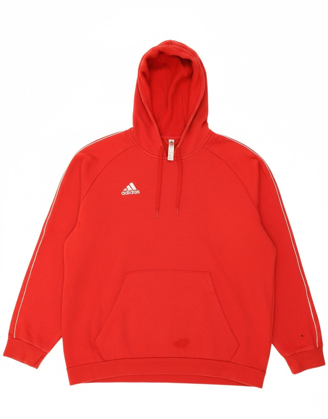 ADIDAS Mens Zip Hoodie Sweater 2XL Red Polyester