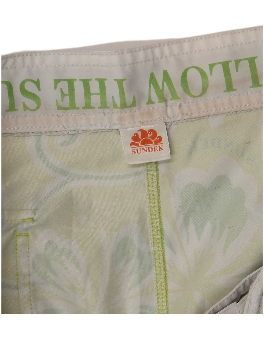 SUNDEK Bañador para hombre con estampado floral verde grande