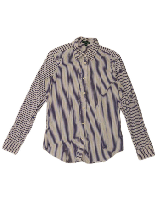 Ralph Lauren Camisa para mujer Reino Unido 14 Algodón a rayas blancas medianas