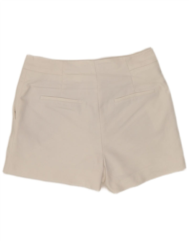 Zara Mujer Pantalones Cortos Chinos Medianos W28 Blanco