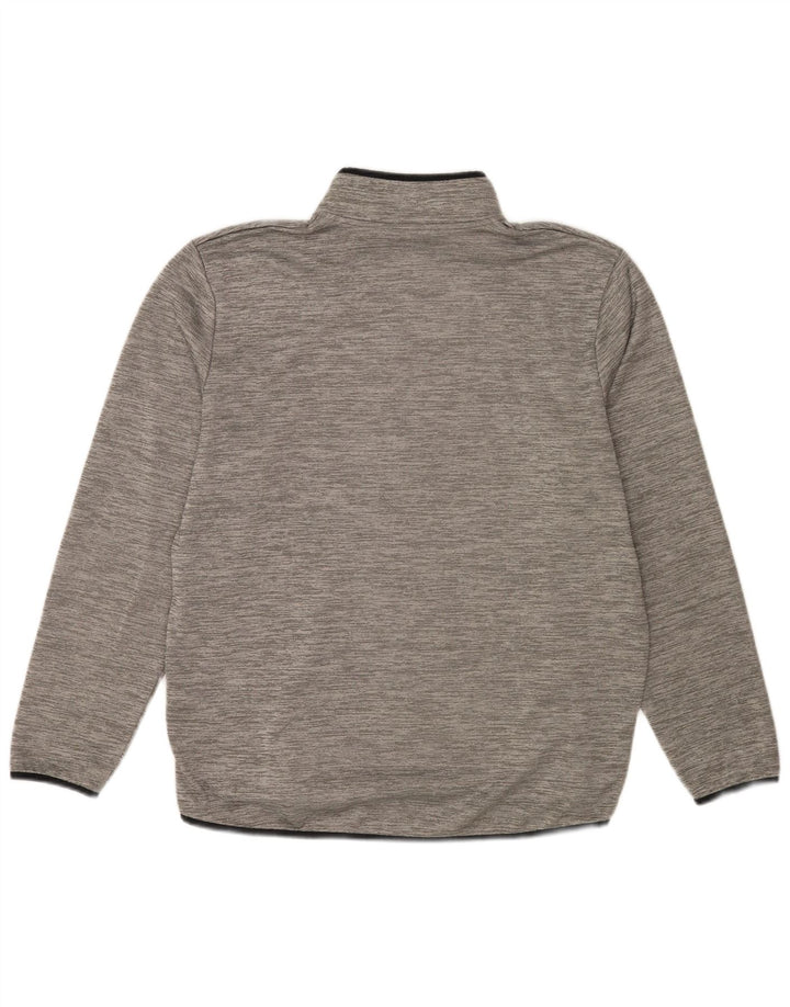 Under Armour Sudadera con cuello y cremallera para hombre, jersey de poliéster moteado gris grande