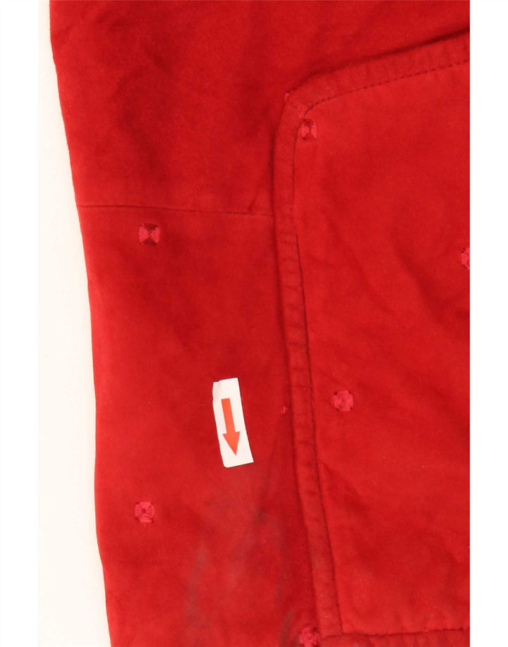 NVSCO Chaqueta de ante para mujer UK 18 XL Cuero rojo