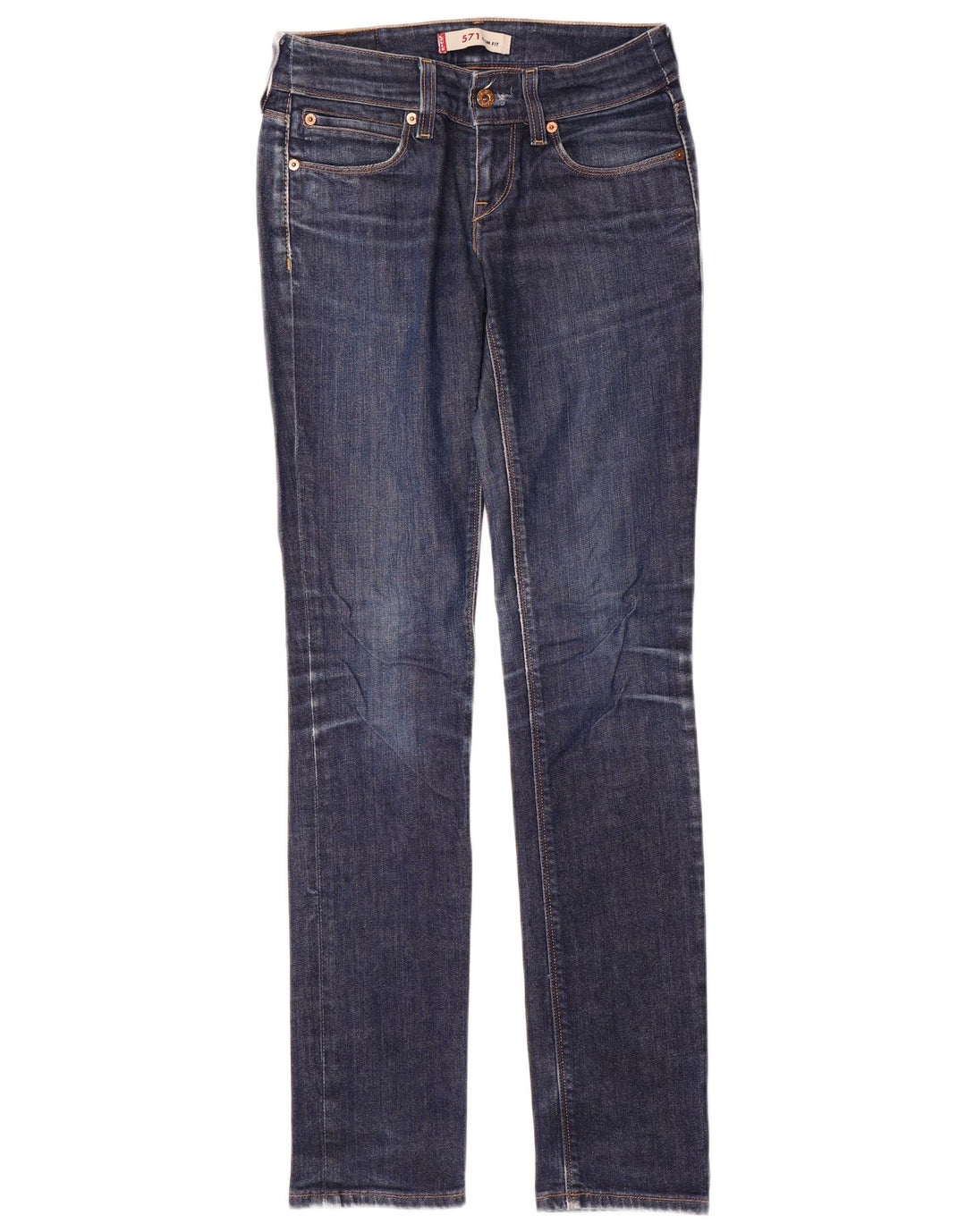 Levi's Mujer 571 Slim Jeans W27 L34 Algodón Azul