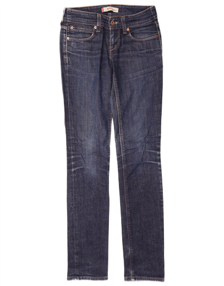 Levi's Mujer 571 Slim Jeans W27 L34 Algodón Azul