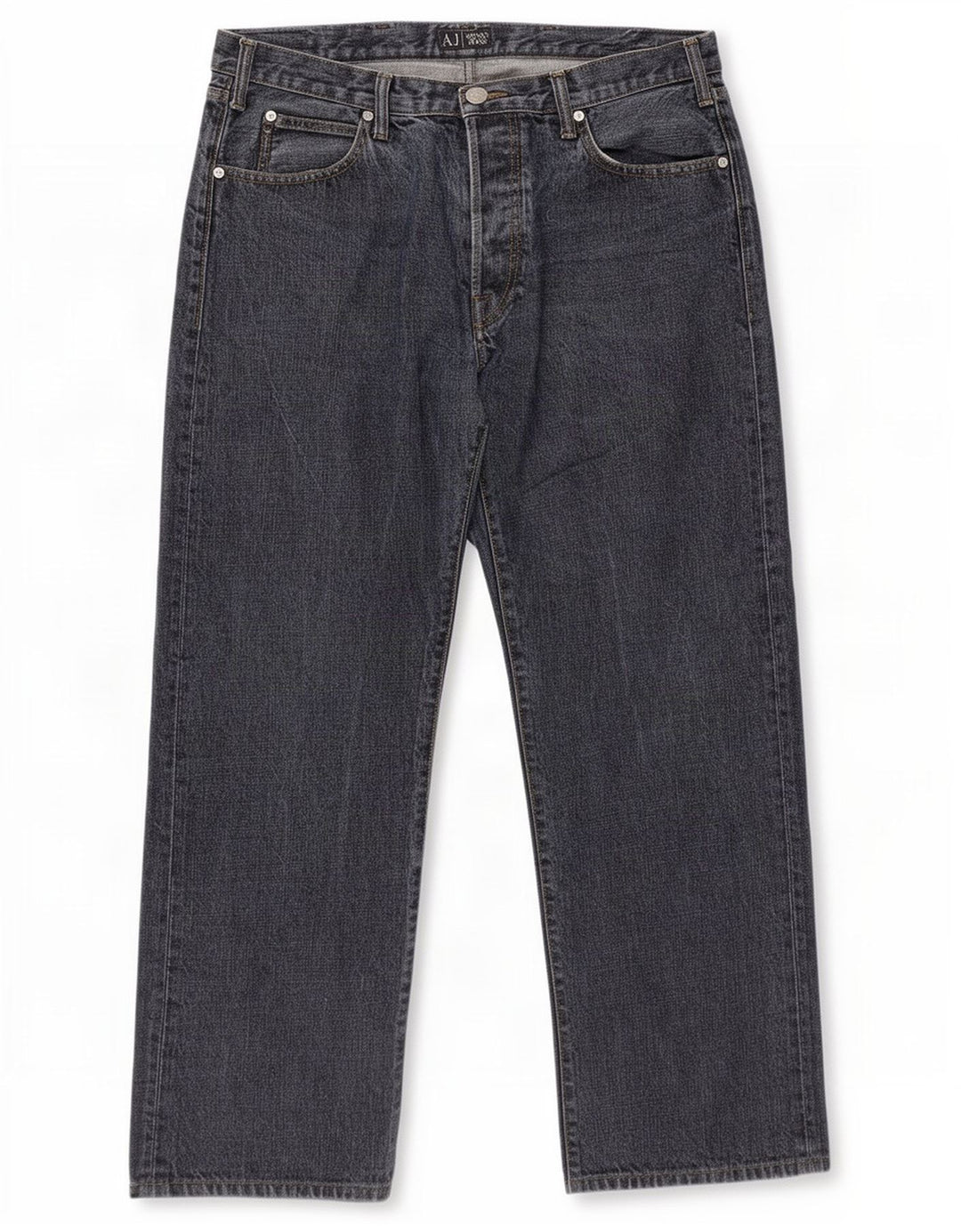 Armani Jeans Rectos Hombre W36 L31 Algodón Azul Marino
