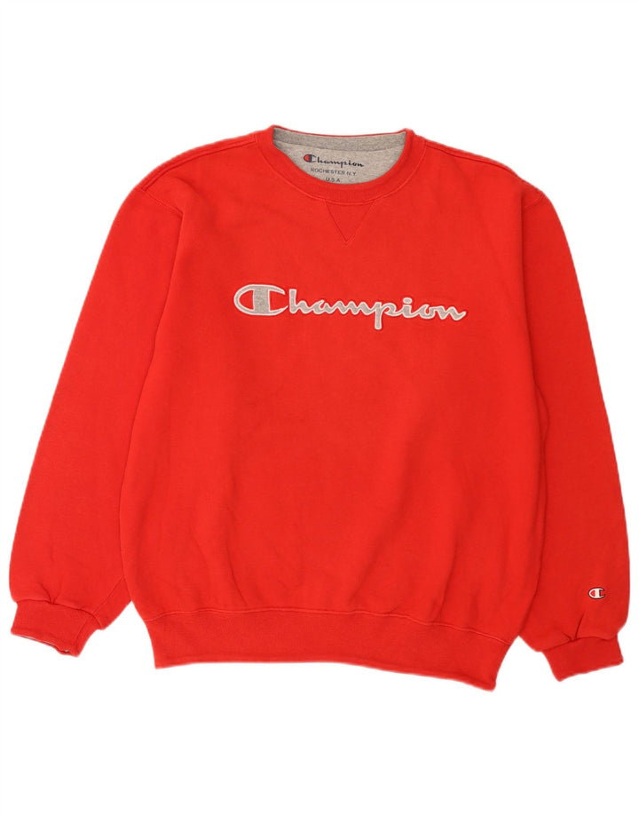 CHAMPION Sudadera Gráfica para Hombre Jersey Pequeño Algodón Rojo