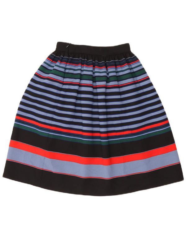 Zara Mujer Falda Acampanada XS W24 Poliéster Rayas Multicolor