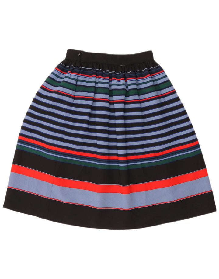 Zara Mujer Falda Acampanada XS W24 Poliéster Rayas Multicolor