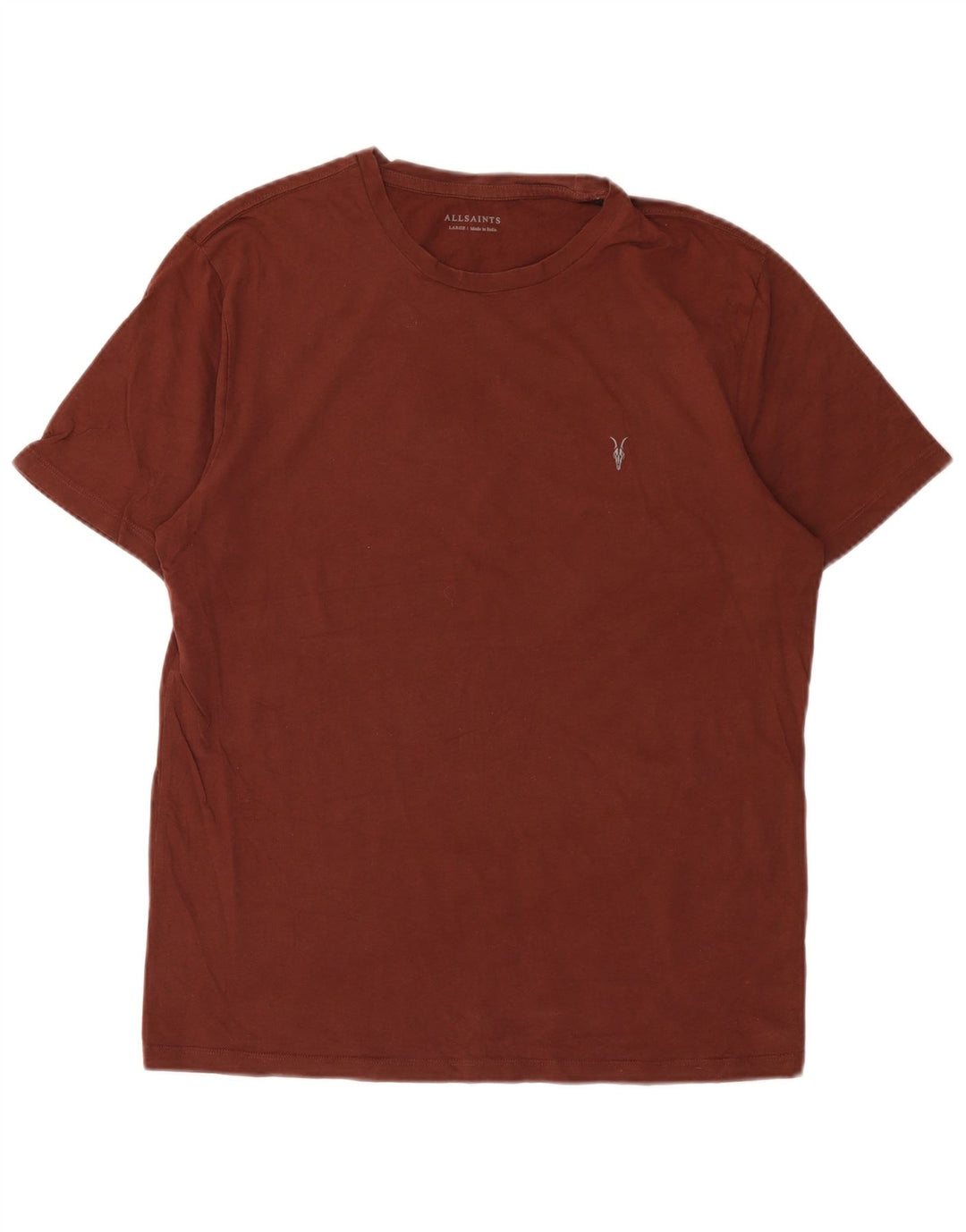 Camiseta All Saints para hombre, talla grande, algodón marrón