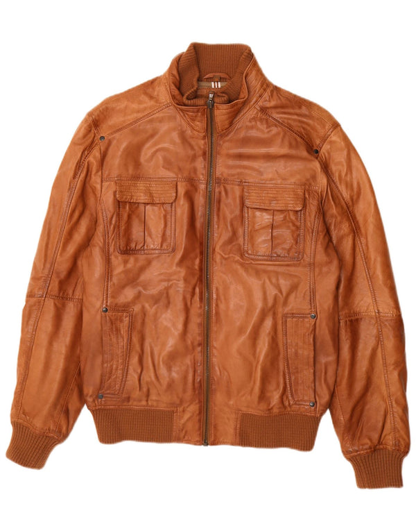 Conbipel Chaqueta De Cuero Para Hombre IT 50 Grande Cuero Marrón