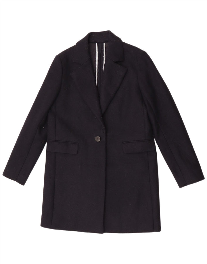 Abrigo Mujer Massimo Dutti EU 40 Medio Lana Azul Marino