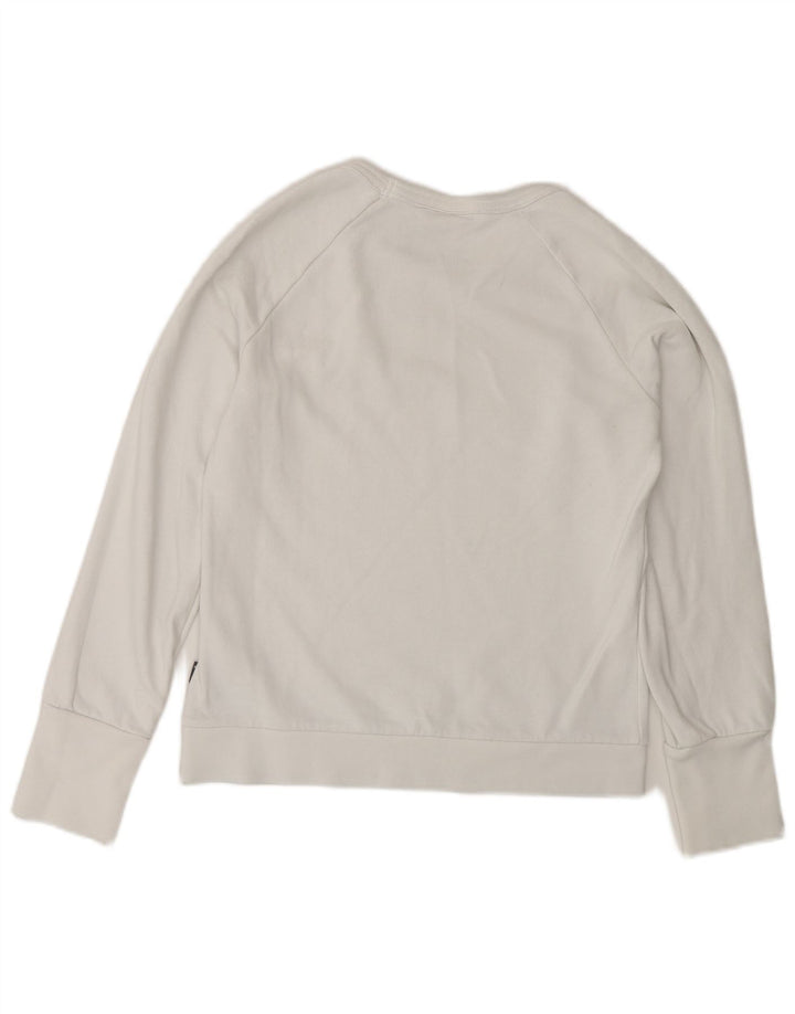 Adidas - Sudadera para mujer, talla 12, algodón blanco mediano