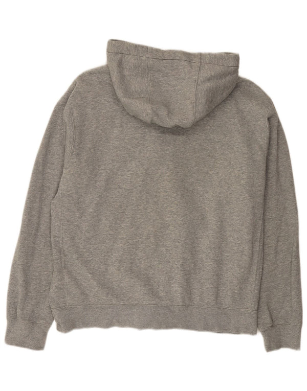 Nike - Sudadera con capucha y cremallera para hombre, algodón moteado en gris medio