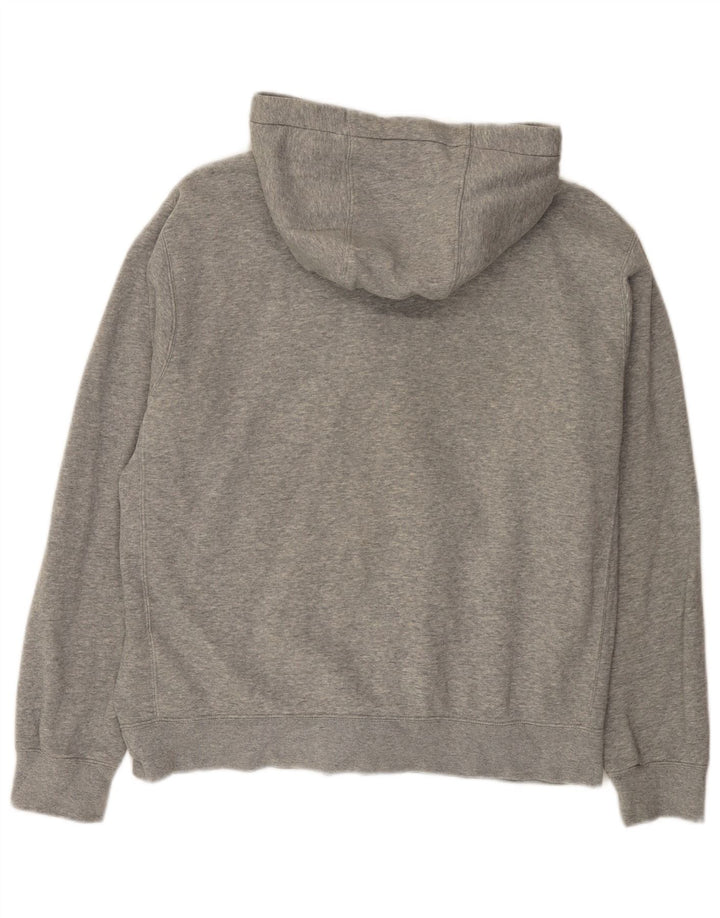 Nike - Sudadera con capucha y cremallera para hombre, algodón moteado en gris medio