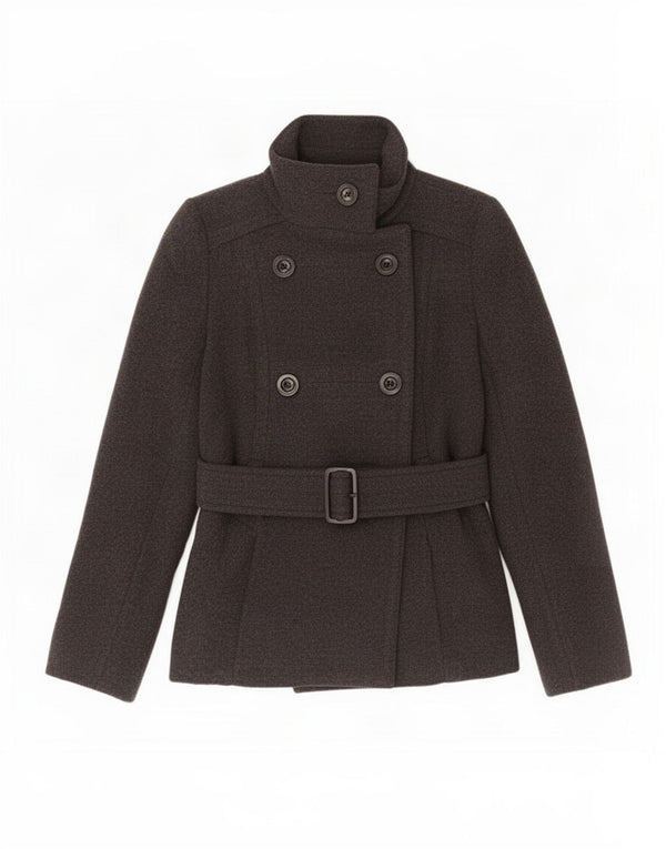 Zara Mujer Chaquetón UK 6 XS Lana Gris