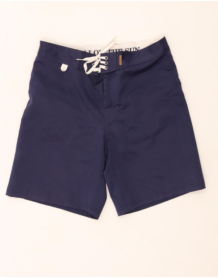 Sundek Bañador con gráfico de ajuste regular para hombre, talla mediana, W30 L8, azul