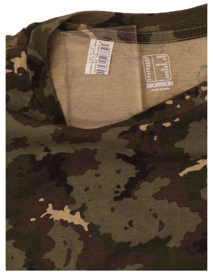 Camiseta Decathlon Hombre Top XL Caqui Camuflaje