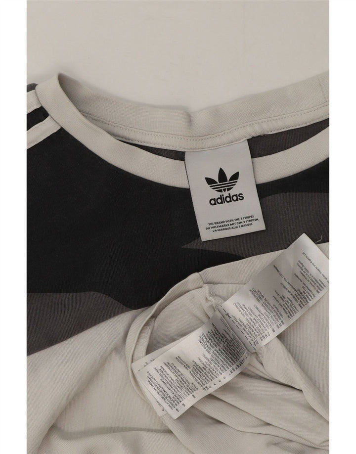 Adidas Hombre Camiseta Top Small Blanco Camuflaje Algodón