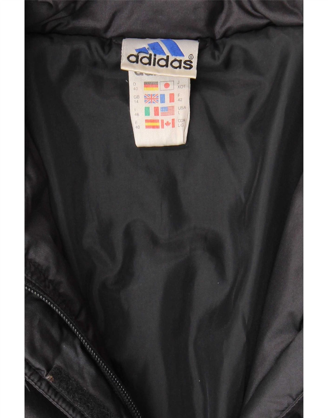 Adidas - Chaqueta acolchada para mujer, talla 40, talla grande, poliamida azul marino
