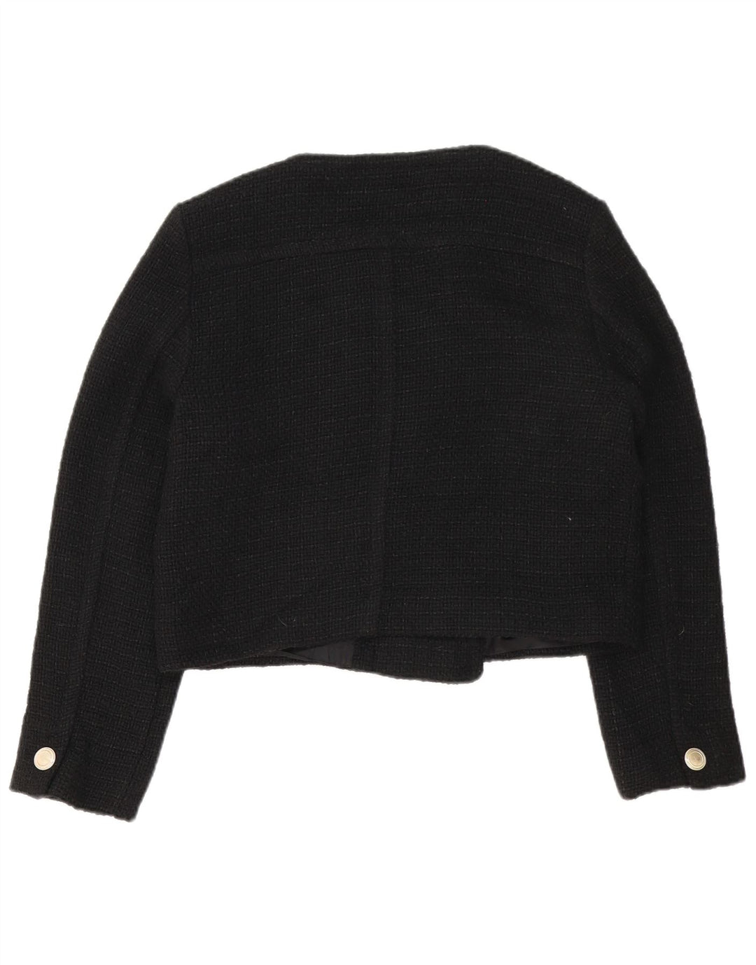 Reiss Chaqueta Bolero de Doble Botonadura para Mujer UK 40 Medium Negro Acrílico