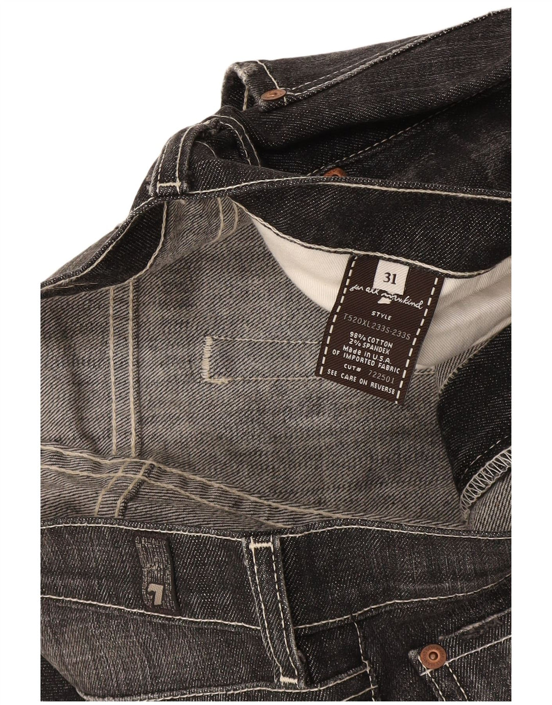 Vaqueros Bootcut para mujer 7 For All Mankind W31 L36 Algodón gris