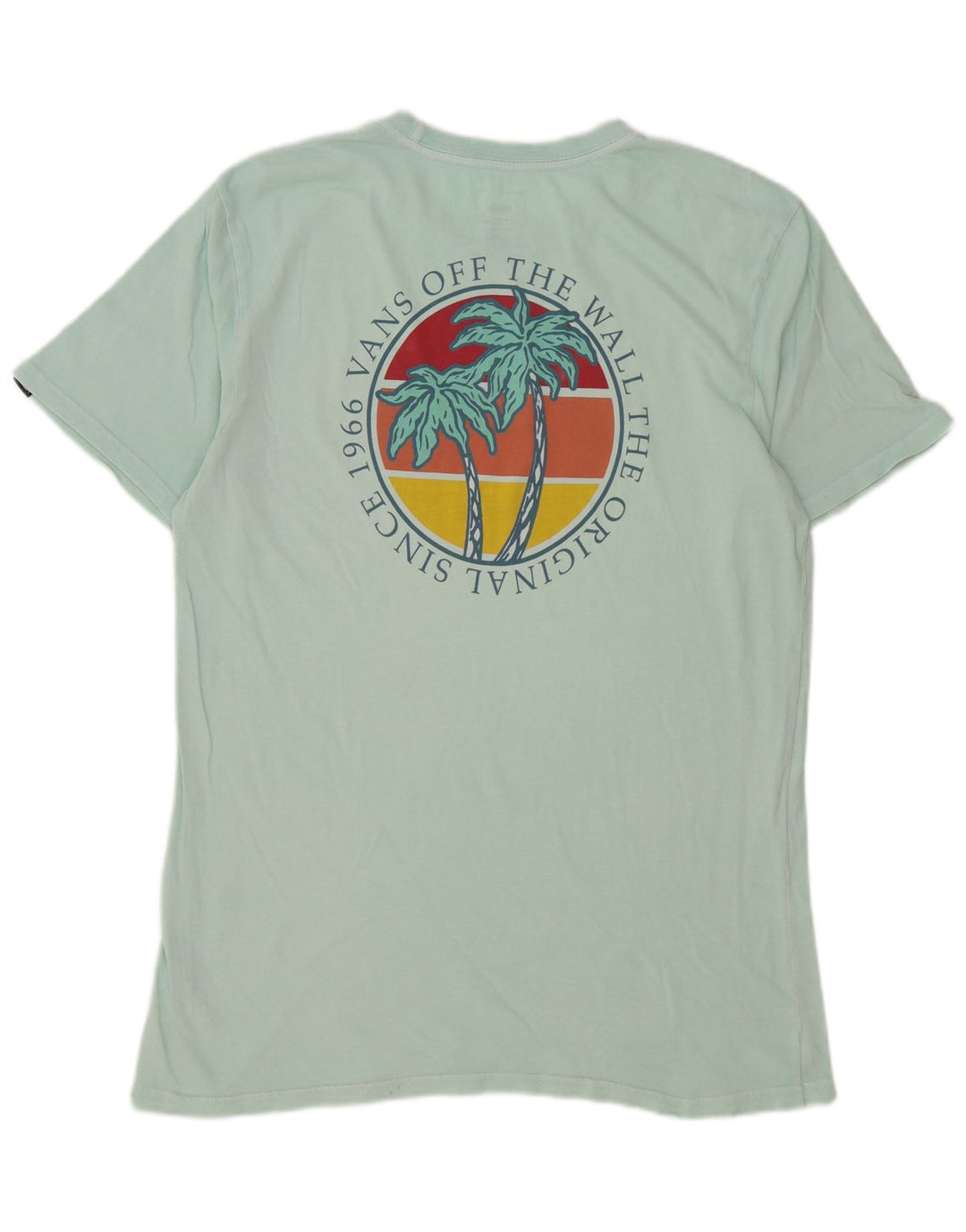 Vans Hombre Camiseta Gráfica Top XL Turquesa Algodón