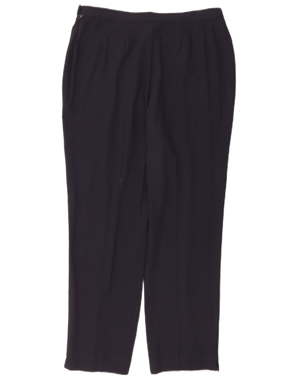 Marks & Spencer Pantalones casuales de cintura alta para mujer UK 46 Large W34 L28 Azul marino