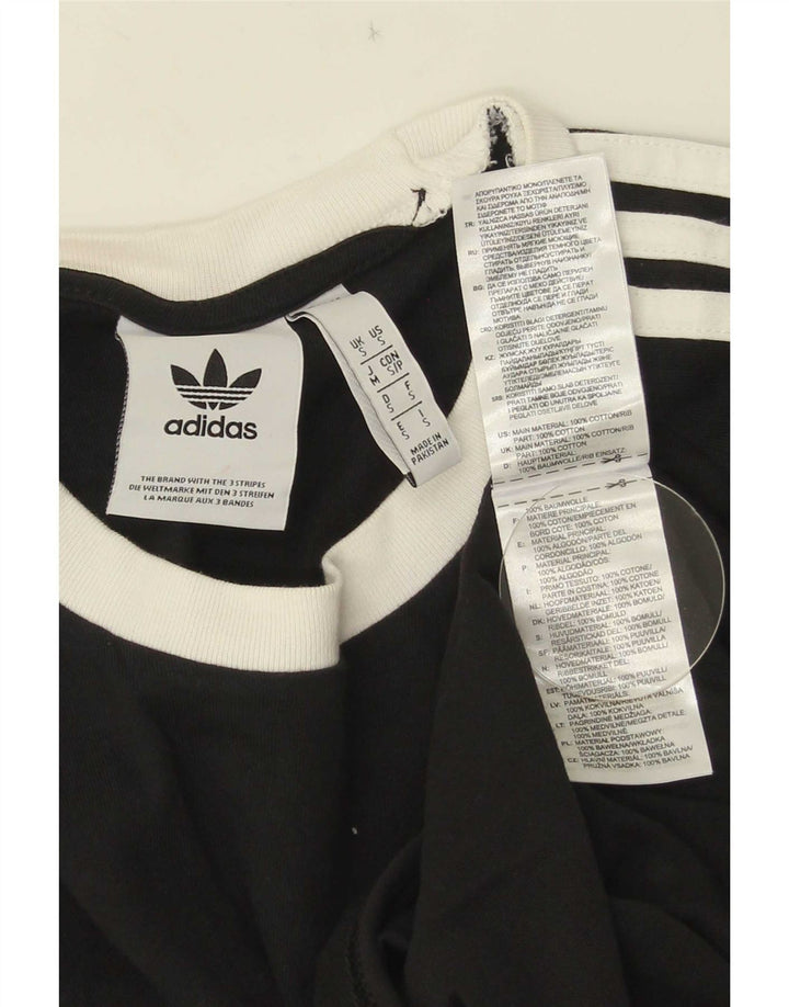 Adidas - Camiseta para hombre, talla pequeña, algodón negro
