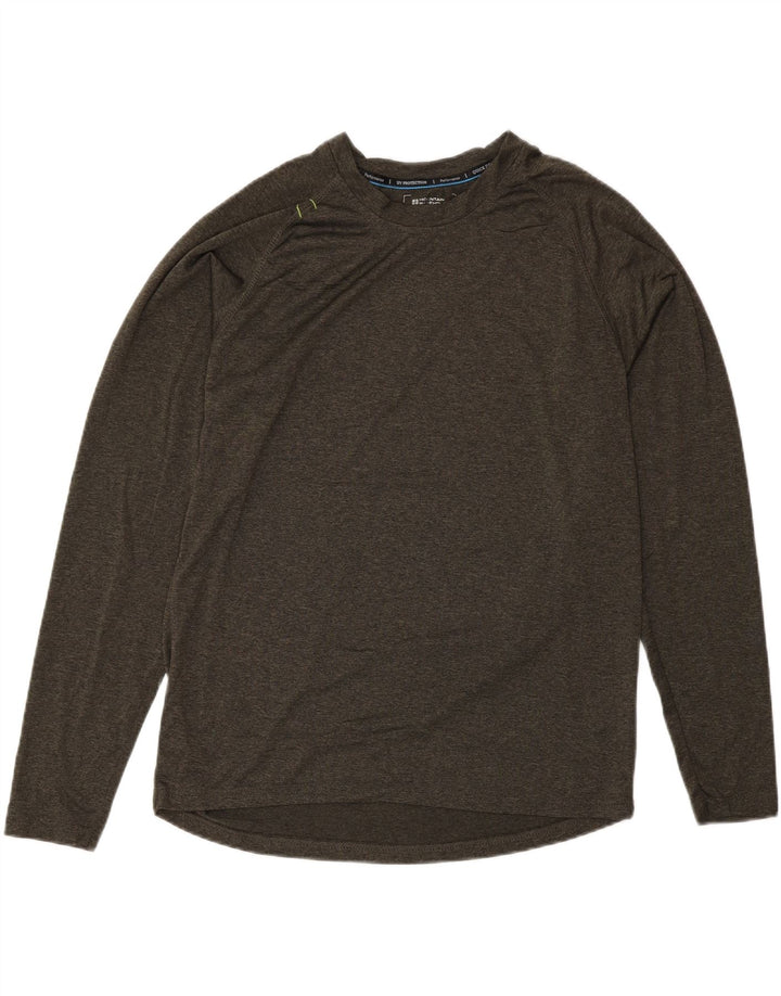 Top IsoCool de manga larga para hombre de Mountain Warehouse con motas en color caqui medio