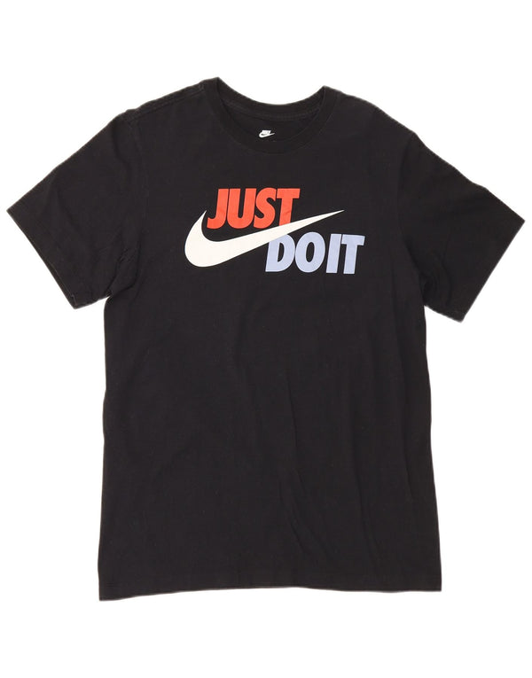 Nike - Camiseta gráfica para hombre, talla pequeña, algodón negro
