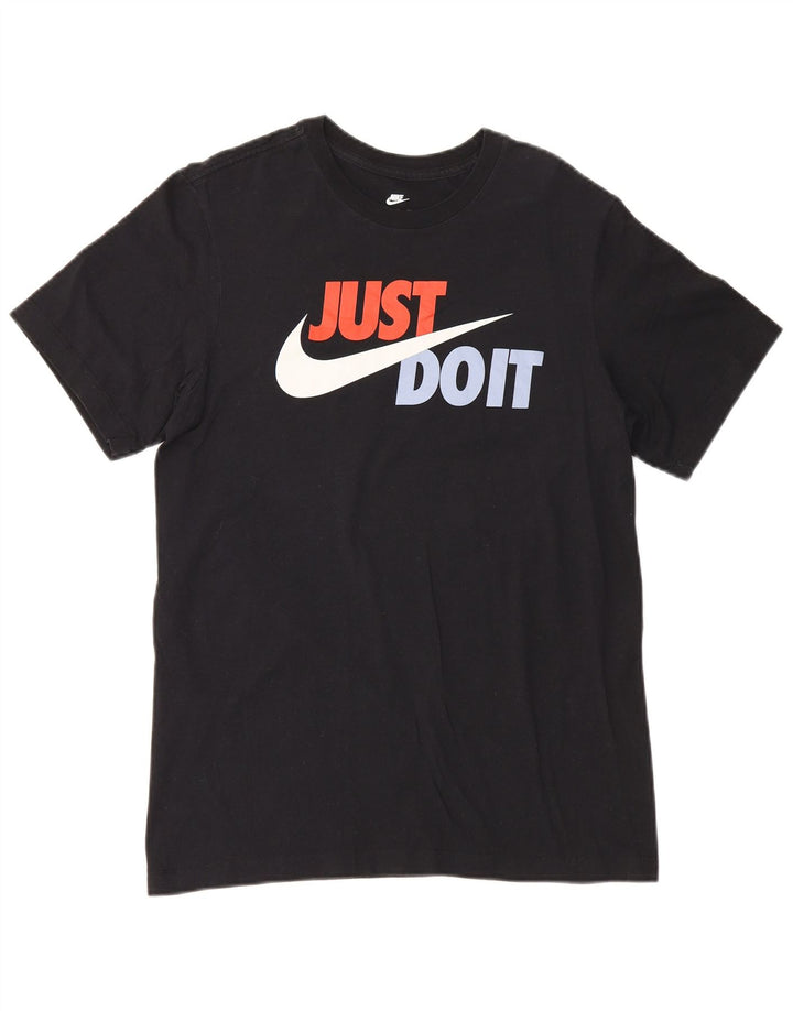 Nike - Camiseta gráfica para hombre, talla pequeña, algodón negro