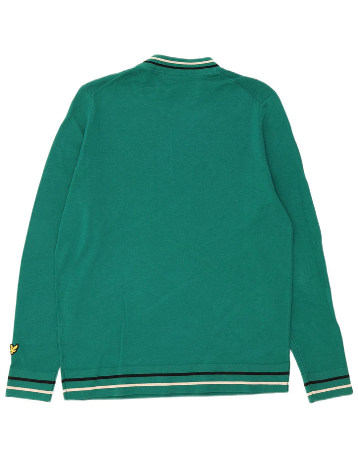 Lyle & Scott Jersey Regular Fit con Cuello Redondo para Hombre Algodón Verde Medio