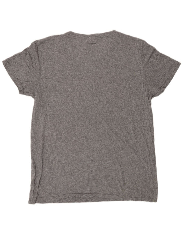 HUGO BOSS Camiseta gráfica para hombre Top 2XL Gris moteado