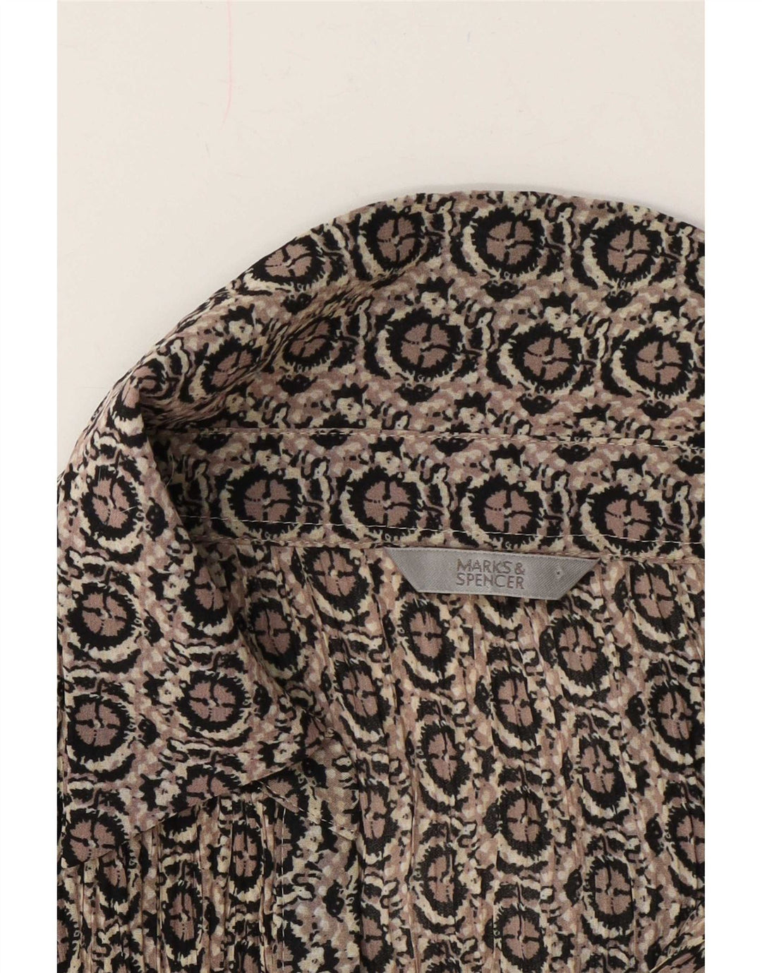 Marks & Spencer Camisa formal para mujer UK 40 XL Gris Geométrico