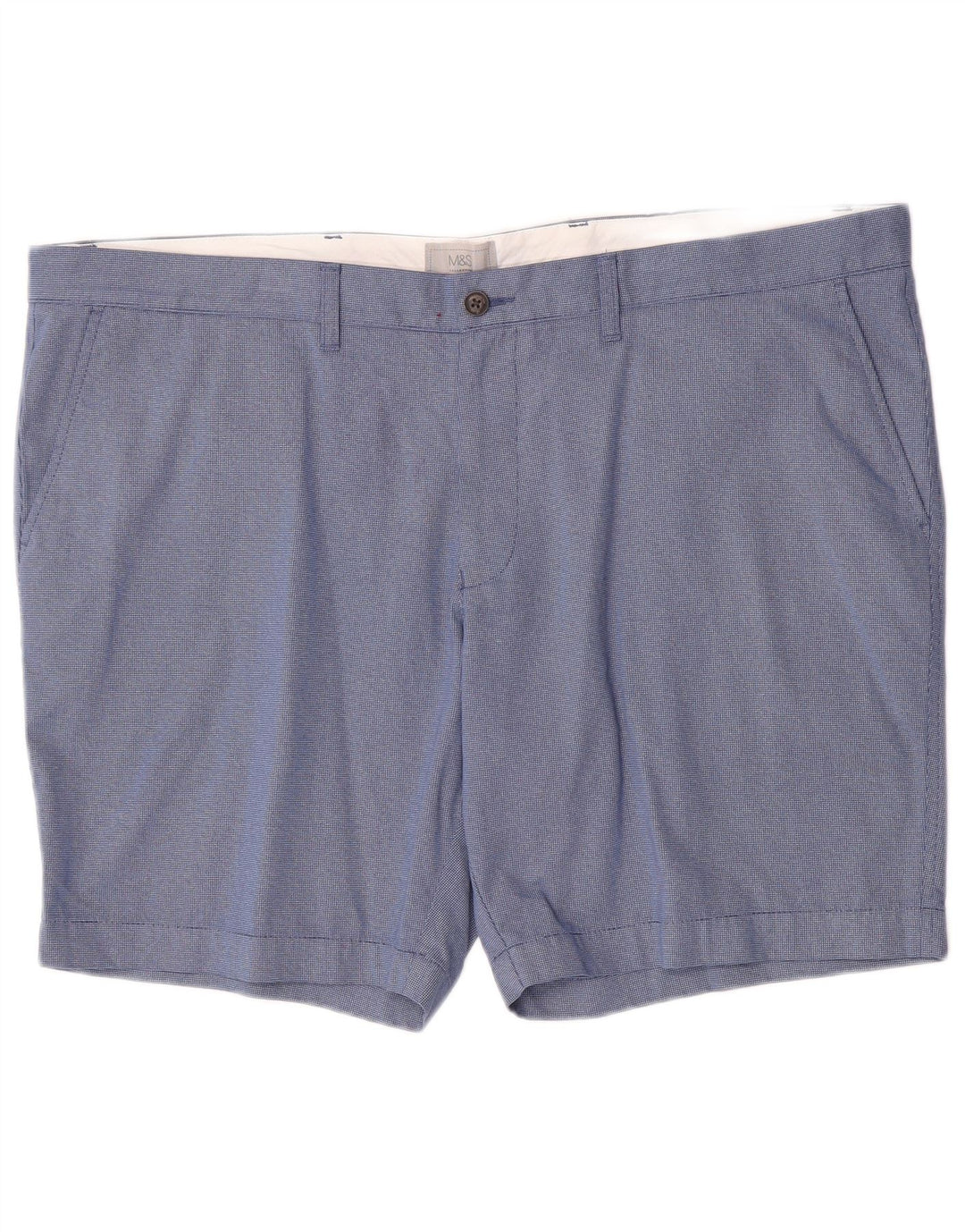 Marks & Spencer Pantalones cortos chinos para hombre W44 2XL Algodón azul