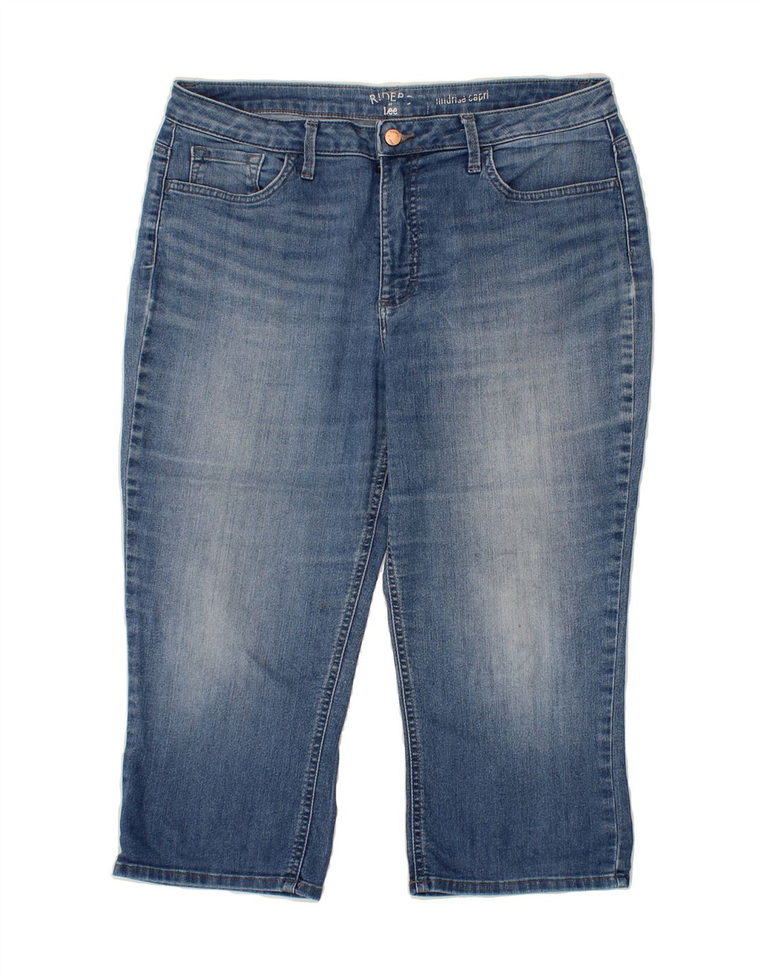 LEE Womens Riders Mid Rise Capri Jeans W36 L20  Blue Vintage Lee and Second-Hand Lee from Messina Hembry 