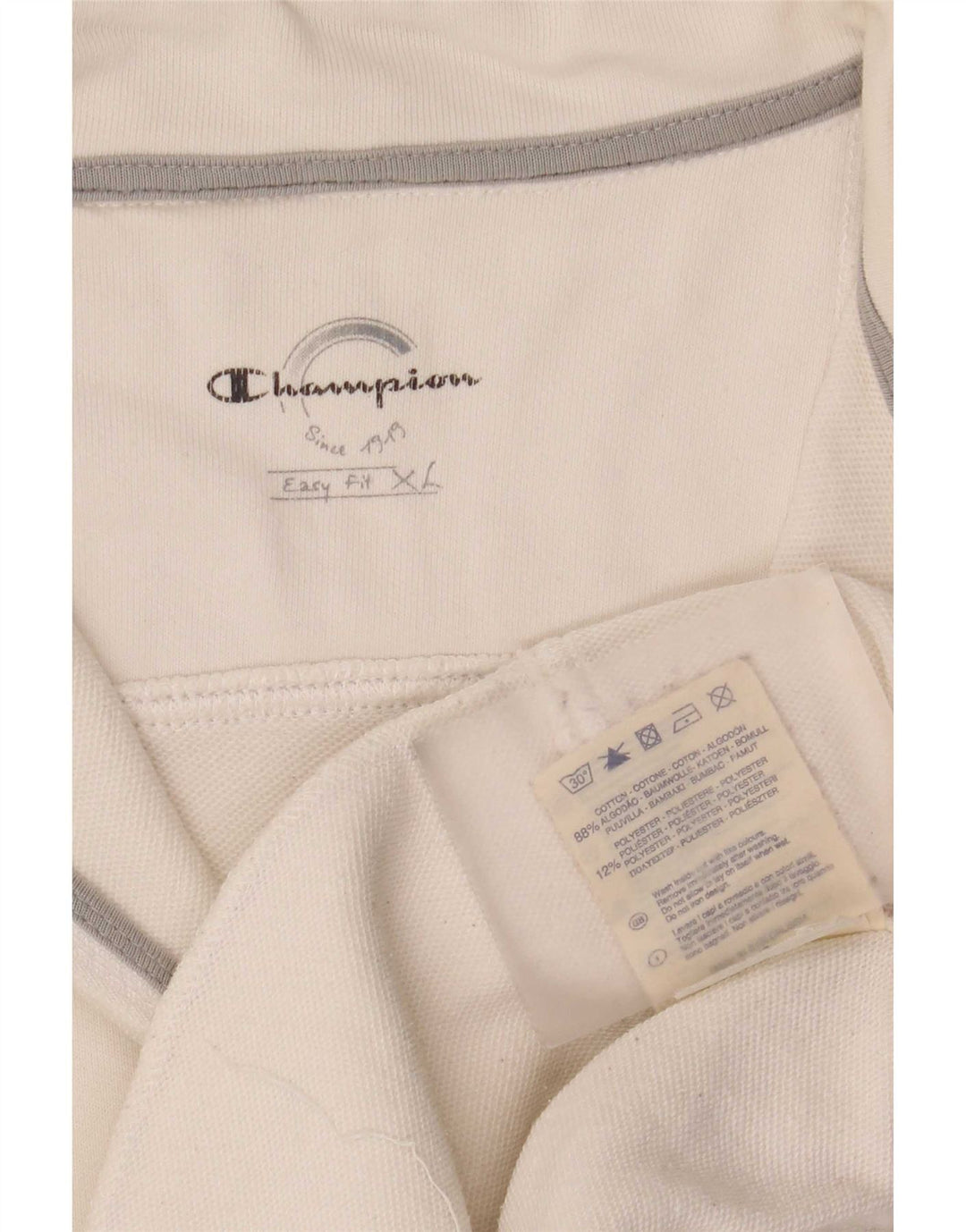 Champion Chaqueta de chándal Easy Fit para hombre XL Algodón blanco