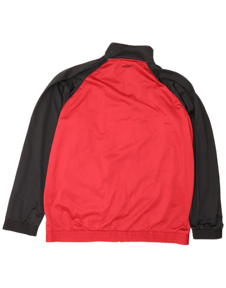 Umbro Chaqueta de chándal para hombre UK 47/49 2XL Poliéster color block rojo