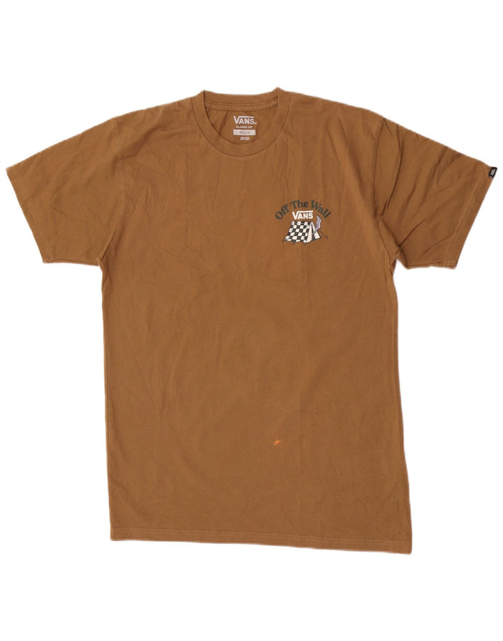 Vans Hombre Classic Fit Graphic Camiseta Top Algodón Beige Medio