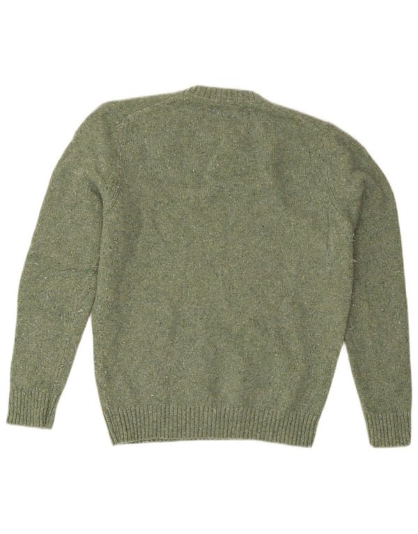 Massimo Dutti Jersey De Cuello Redondo Hombre Verde Medio Moteado