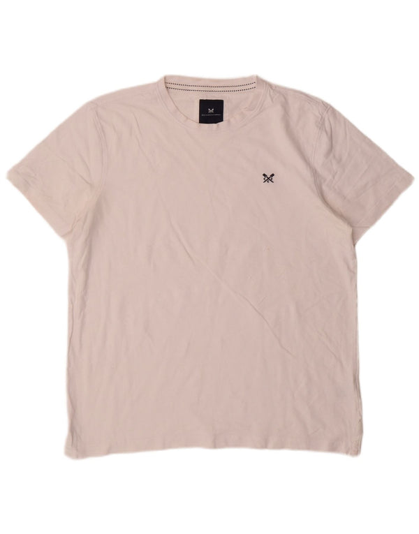 Crew Clothing - Camiseta para hombre, talla grande, algodón blanco